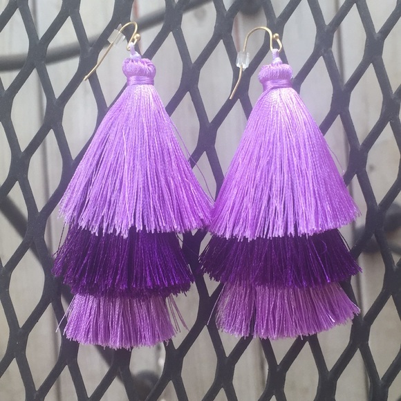 Trendy Jewels Jewelry Purple Tassel Earrings Poshmark